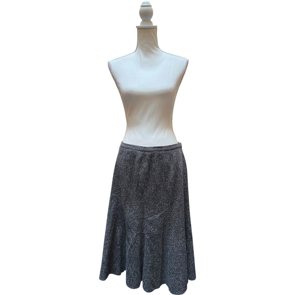 Jones New York Collection Petite Metallic Knit A-Line Midi Skirt Women’s 10P